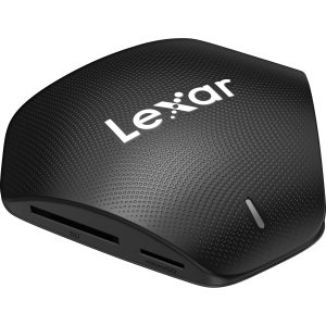 Professional Multi-Card 3-in-1 USB 3.0 Reader from Lexar enables high-speed transfers from card to computer.