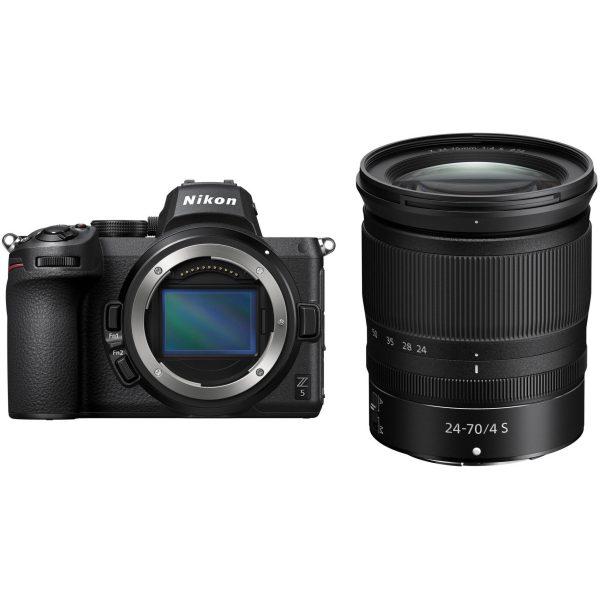 Nikon Z5 Mirrorless Camera with 24-70mm f/4full-frame mirrorless body and NIKKOR Z 24-70mm f/4 S standard zoom lens.