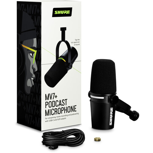 Shure MV7+ Podcast XLR/USB Microphone (Black) - Image 5