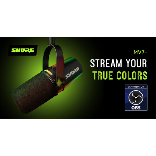 Shure MV7+ Podcast XLR/USB Microphone (Black) - Image 6